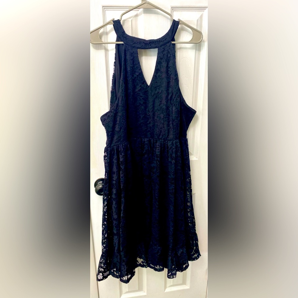 Torrid Black Lace Skater Dress, Size 3, 22-24
